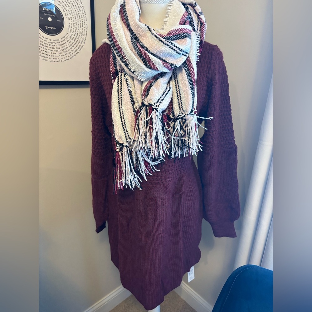 Maroon Sweater Dress winter